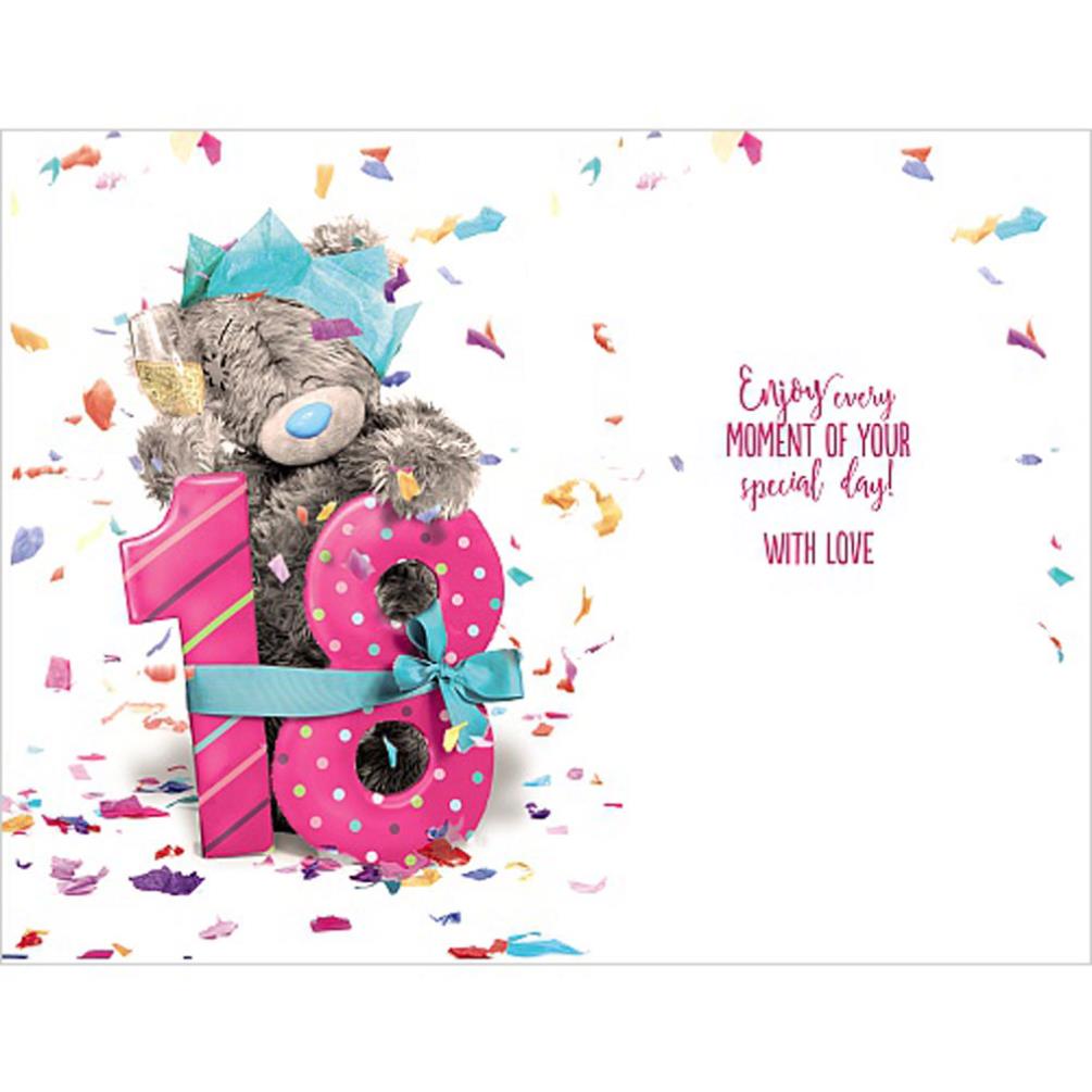 18th Birthday Photo Finish Me To You Bear Birthday Card Extra Image 1